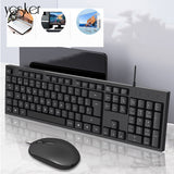 Yesker Business Wired Keyboard Mouse Combo, Durable Keycaps, Low-Noise for All Systems